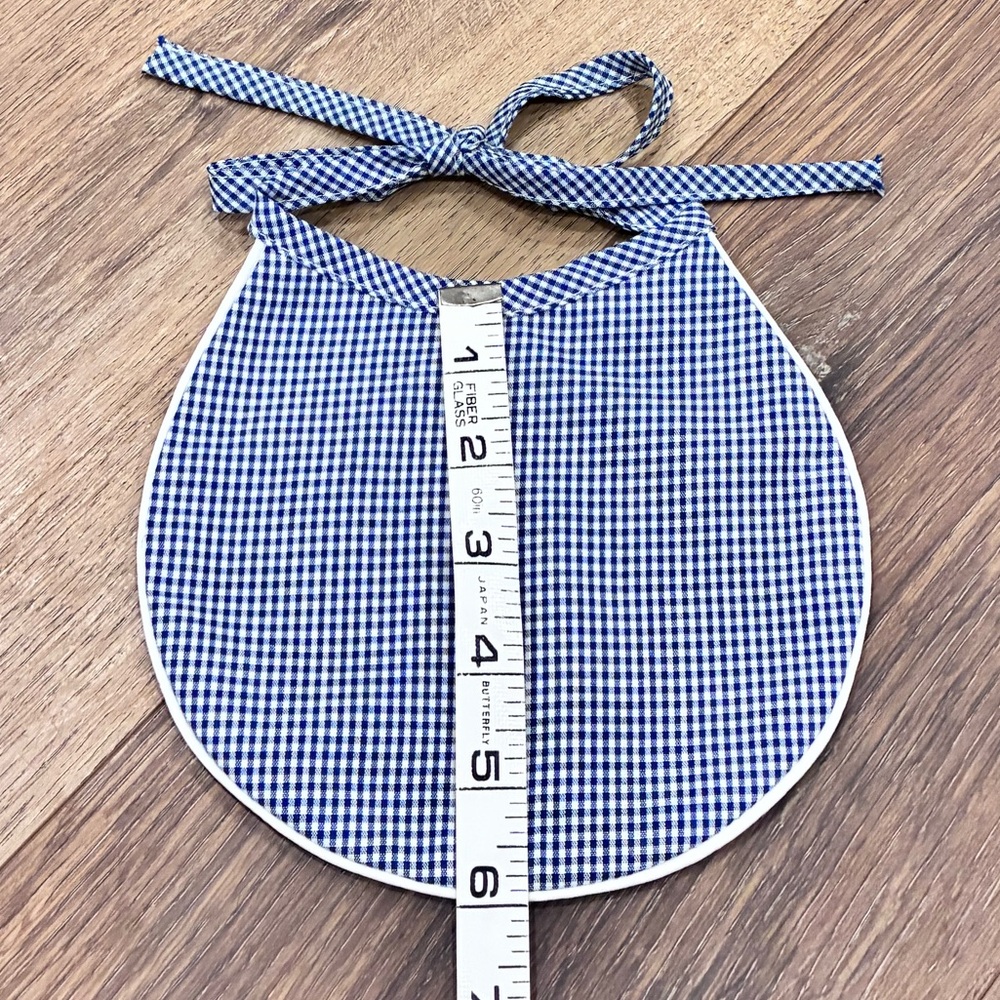 NWOT Lullaby Set Blue Gingham Bib Heirloom Baby Gift - Picture 5 of 8